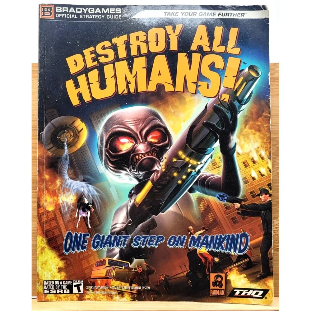 Destroy All Humans! 2005 Official Game Strategy Guide BradyGames PS2 Xbox PC